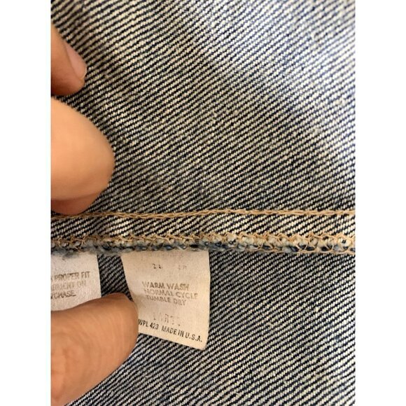 Levi's 70s Vintage Orange Tab Single Thread Stitching USA Made Vest Large - Picture 10 of 10